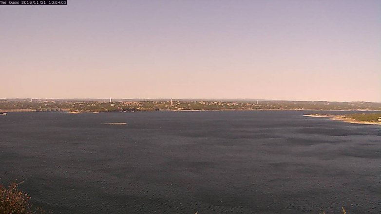 Lake Travis webcam, November 21, 2015 9:10 AM CT
