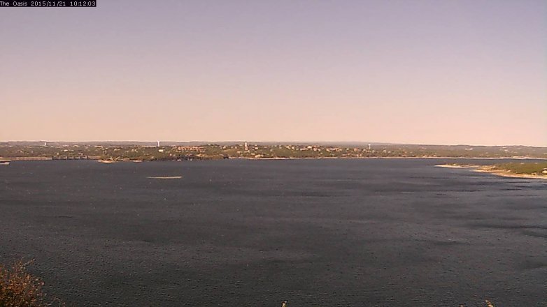 Lake Travis webcam, November 21, 2015 9:20 AM CT