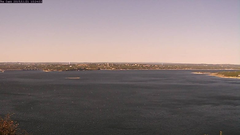 Lake Travis webcam, November 21, 2015 9:30 AM CT
