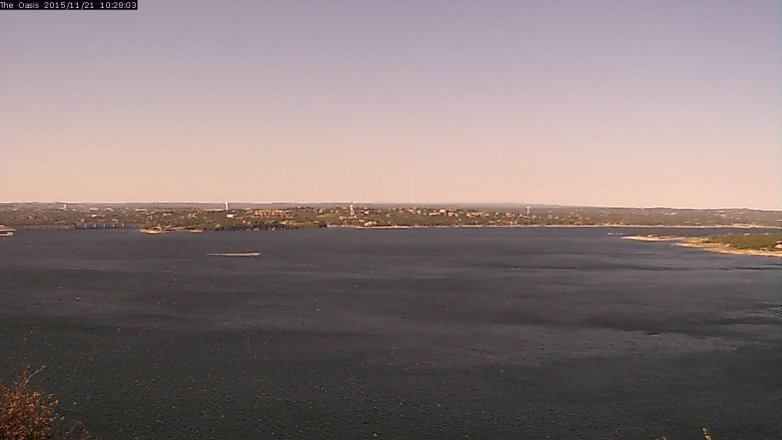 Lake Travis webcam, November 21, 2015 9:35 AM CT