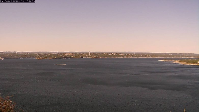 Lake Travis webcam, November 21, 2015 9:40 AM CT