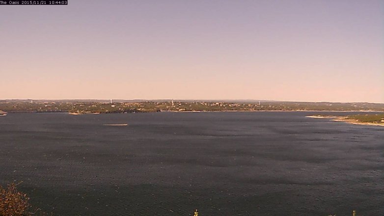 Lake Travis webcam, November 21, 2015 9:50 AM CT