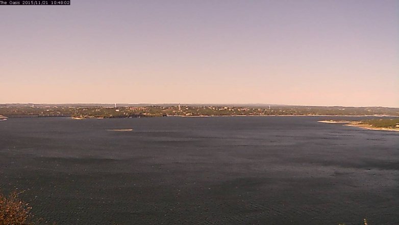 Lake Travis webcam, November 21, 2015 9:55 AM CT