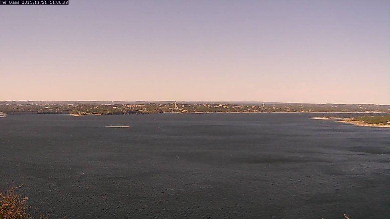 Lake Travis webcam, November 21, 2015 10:05 AM CT