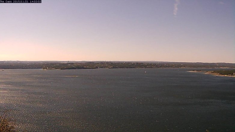 Lake Travis webcam, November 21, 2015 1:10 PM CT