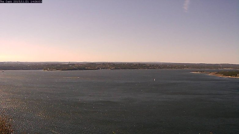 Lake Travis webcam, November 21, 2015 1:15 PM CT