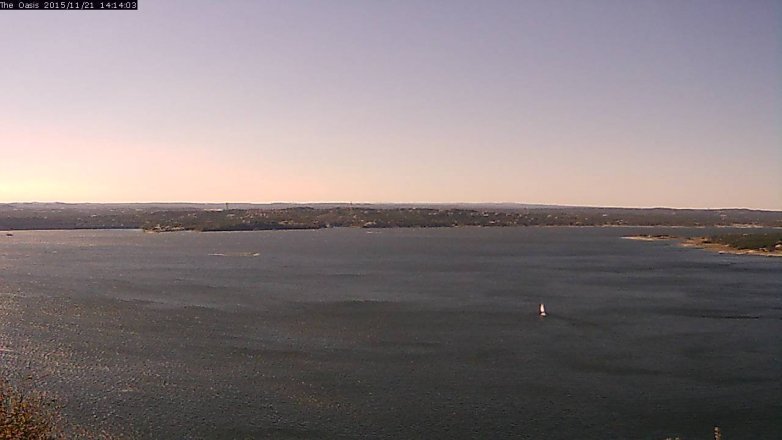 Lake Travis webcam, November 21, 2015 1:20 PM CT