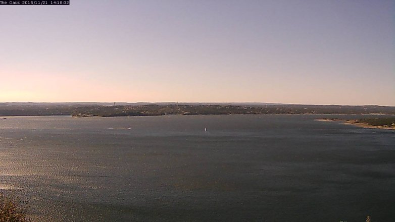 Lake Travis webcam, November 21, 2015 1:25 PM CT