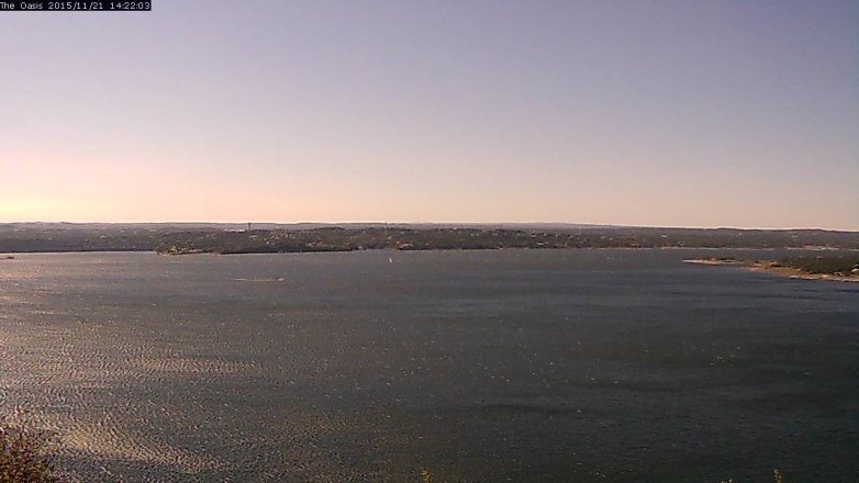 Lake Travis webcam, November 21, 2015 1:30 PM CT