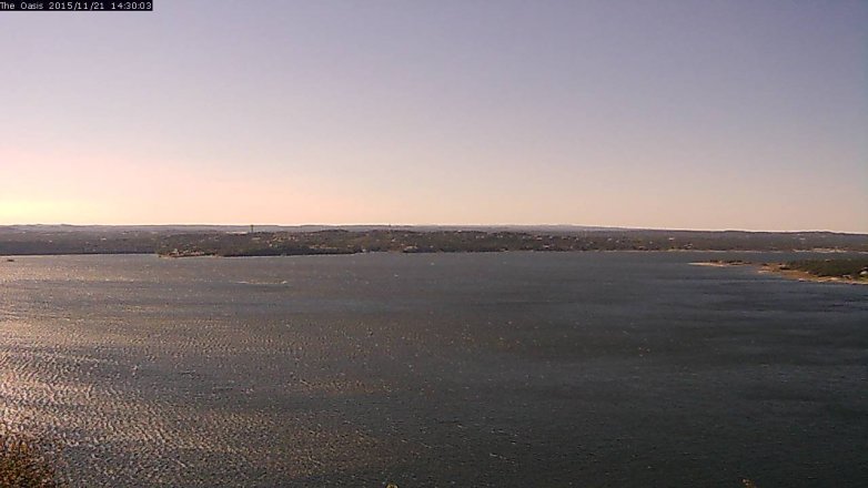 Lake Travis webcam, November 21, 2015 1:40 PM CT