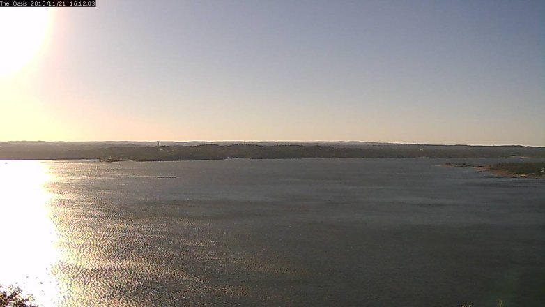 Lake Travis webcam, November 21, 2015 3:20 PM CT
