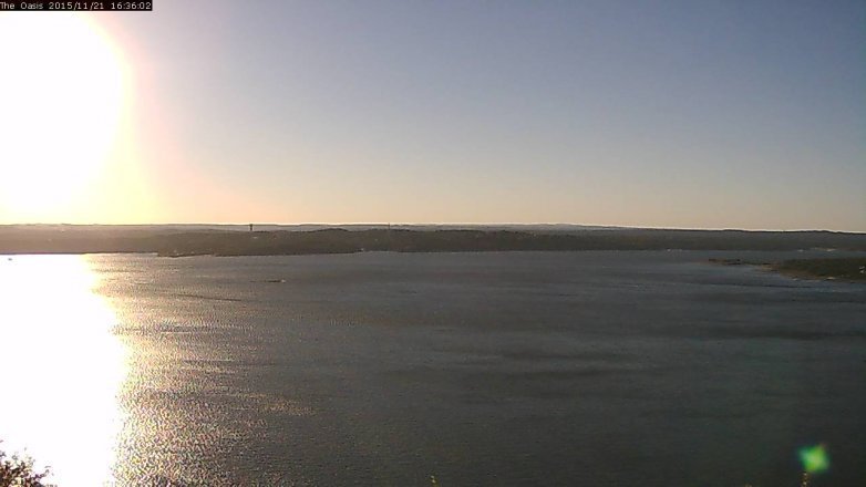 Lake Travis webcam, November 21, 2015 3:40 PM CT