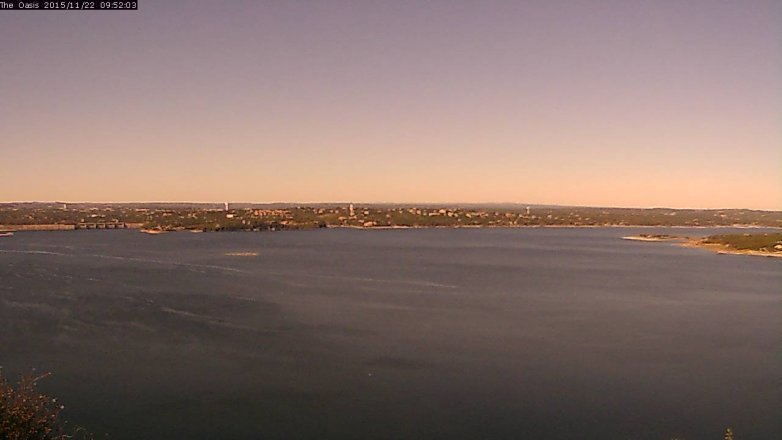 Lake Travis webcam, November 22, 2015 9:00 AM CT