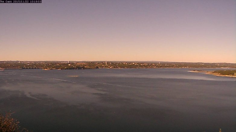 Lake Travis webcam, November 22, 2015 9:25 AM CT