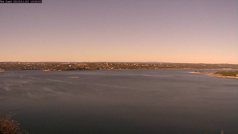 Lake Travis webcam, November 22, 2015 9:30 AM CT