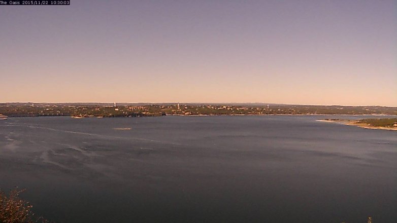 Lake Travis webcam, November 22, 2015 9:35 AM CT
