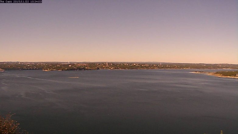 Lake Travis webcam, November 22, 2015 9:40 AM CT