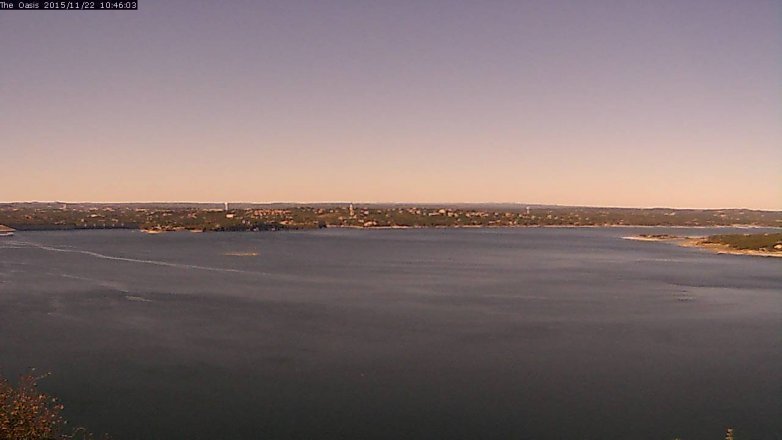 Lake Travis webcam, November 22, 2015 9:55 AM CT