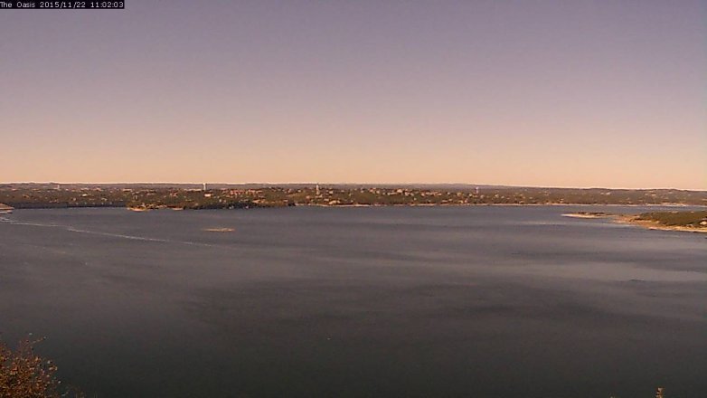 Lake Travis webcam, November 22, 2015 10:10 AM CT