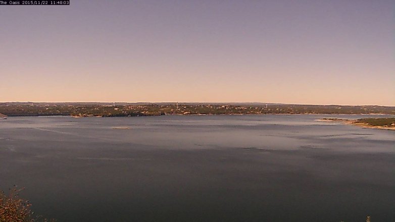 Lake Travis webcam, November 22, 2015 10:55 AM CT