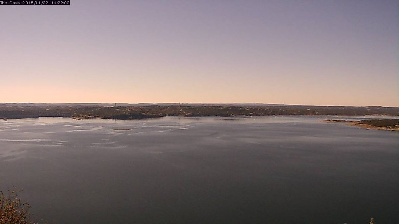 Lake Travis webcam, November 22, 2015 1:30 PM CT