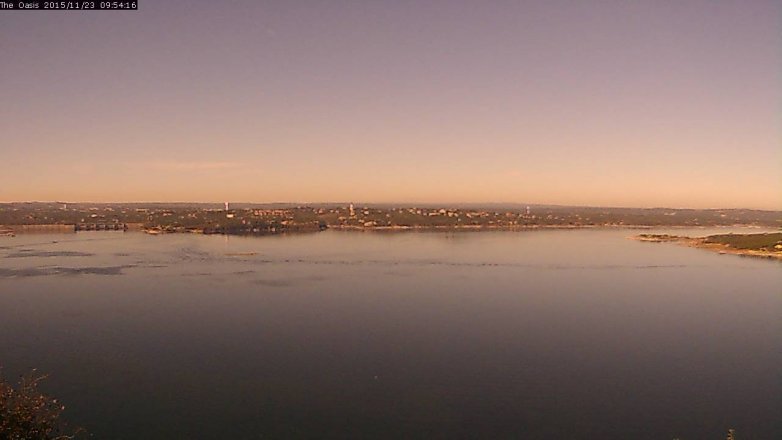 Lake Travis webcam, November 23, 2015 9:00 AM CT
