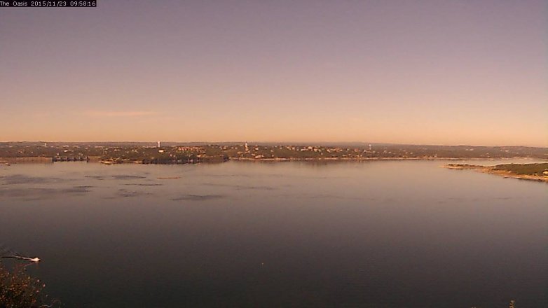 Lake Travis webcam, November 23, 2015 9:05 AM CT