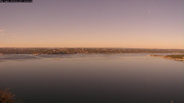 Lake Travis webcam, November 23, 2015 9:30 AM CT