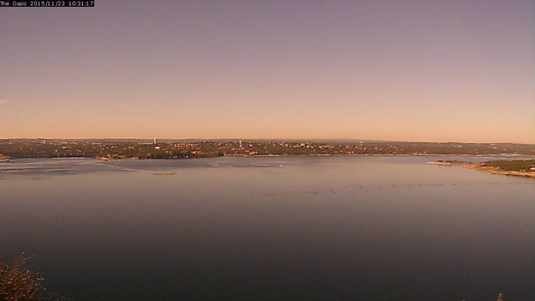 Lake Travis webcam, November 23, 2015 9:40 AM CT