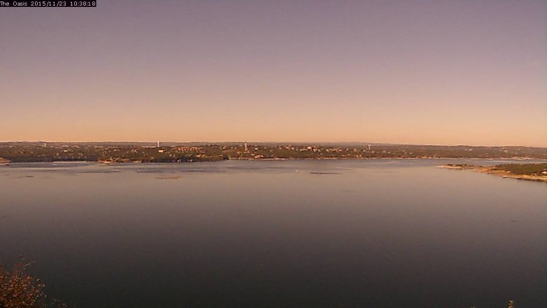 Lake Travis webcam, November 23, 2015 9:45 AM CT
