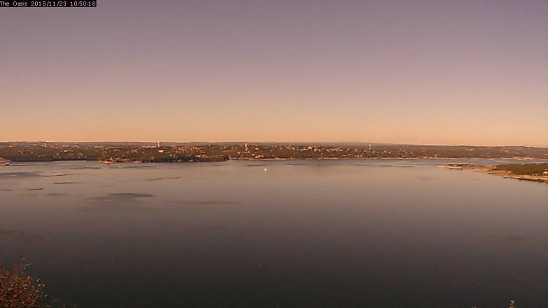 Lake Travis webcam, November 23, 2015 9:55 AM CT