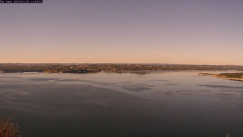 Lake Travis webcam, November 23, 2015 10:25 AM CT