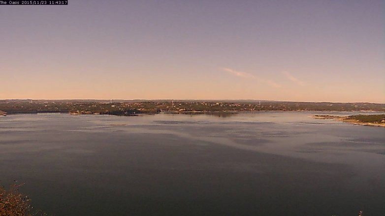 Lake Travis webcam, November 23, 2015 10:50 AM CT