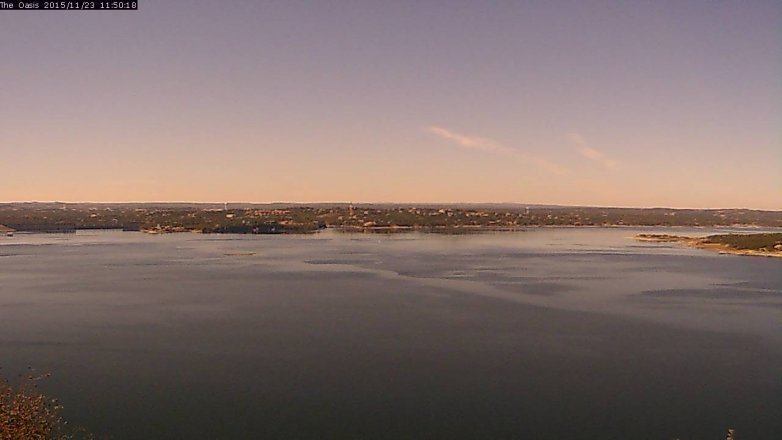 Lake Travis webcam, November 23, 2015 10:55 AM CT