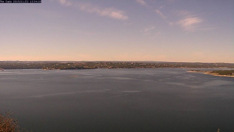 Lake Travis webcam, November 23, 2015 11:40 AM CT