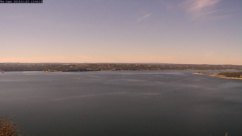 Lake Travis webcam, November 23, 2015 11:50 AM CT