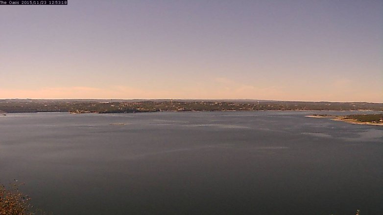 Lake Travis webcam, November 23, 2015 12:00 PM CT