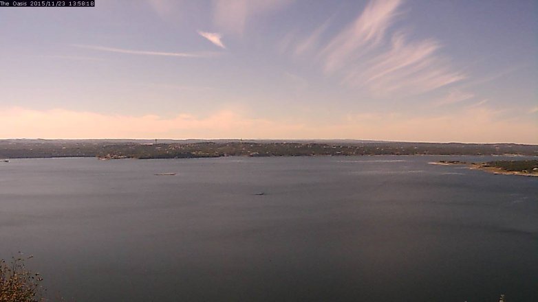 Lake Travis webcam, November 23, 2015 1:05 PM CT