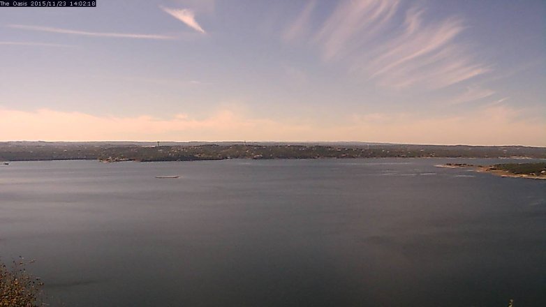 Lake Travis webcam, November 23, 2015 1:10 PM CT