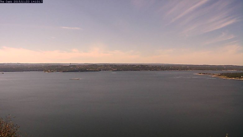 Lake Travis webcam, November 23, 2015 1:15 PM CT