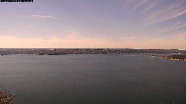 Lake Travis webcam, November 23, 2015 1:20 PM CT