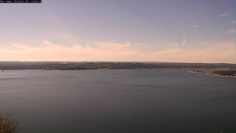 Lake Travis webcam, November 23, 2015 1:40 PM CT