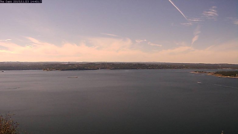 Lake Travis webcam, November 23, 2015 1:45 PM CT