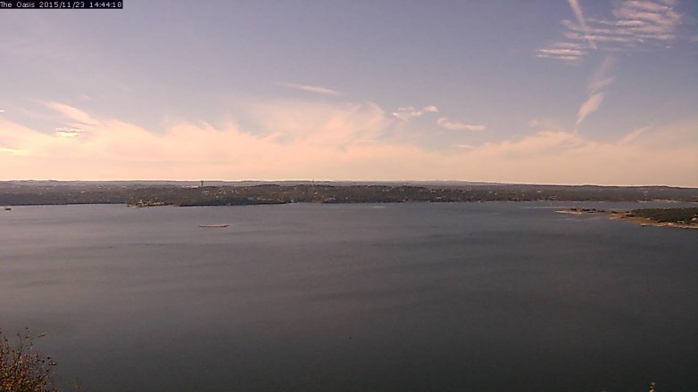 Lake Travis webcam, November 23, 2015 1:50 PM CT