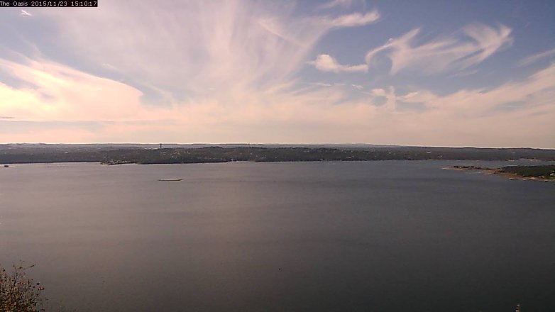 Lake Travis webcam, November 23, 2015 2:15 PM CT