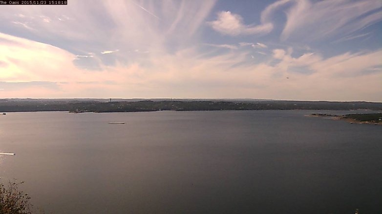 Lake Travis webcam, November 23, 2015 2:25 PM CT