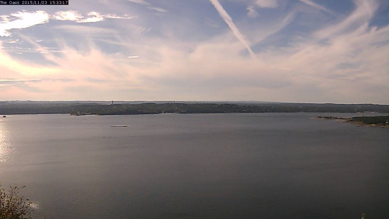 Lake Travis webcam, November 23, 2015 2:40 PM CT