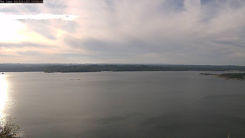 Lake Travis webcam, November 23, 2015 2:55 PM CT