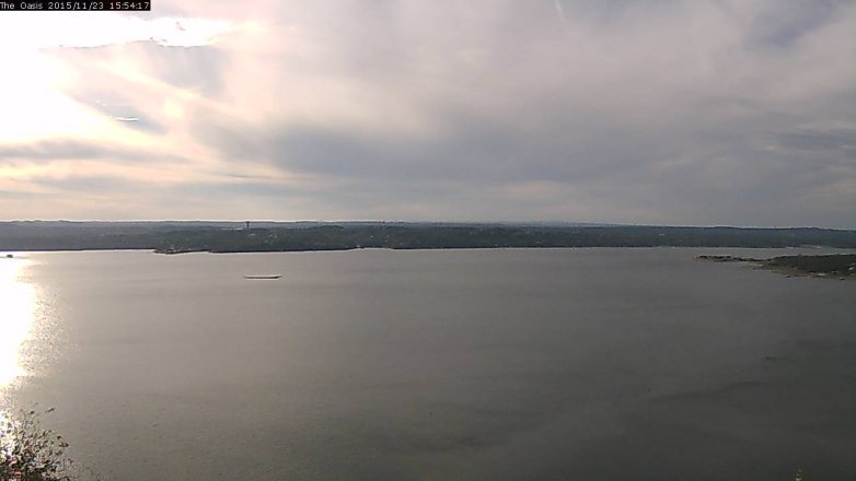 Lake Travis webcam, November 23, 2015 3:00 PM CT