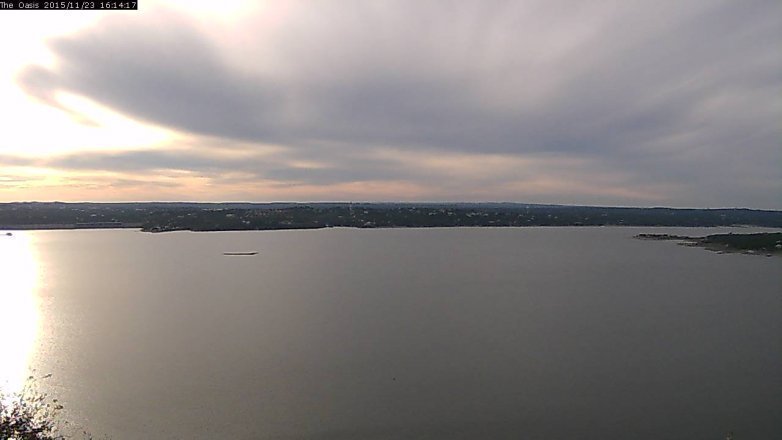 Lake Travis webcam, November 23, 2015 3:20 PM CT